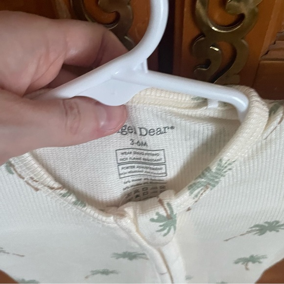 NWT Angel Dear Modal Rib Fabric Palm Tree Print Footie Pajama - Picture 6 of 8